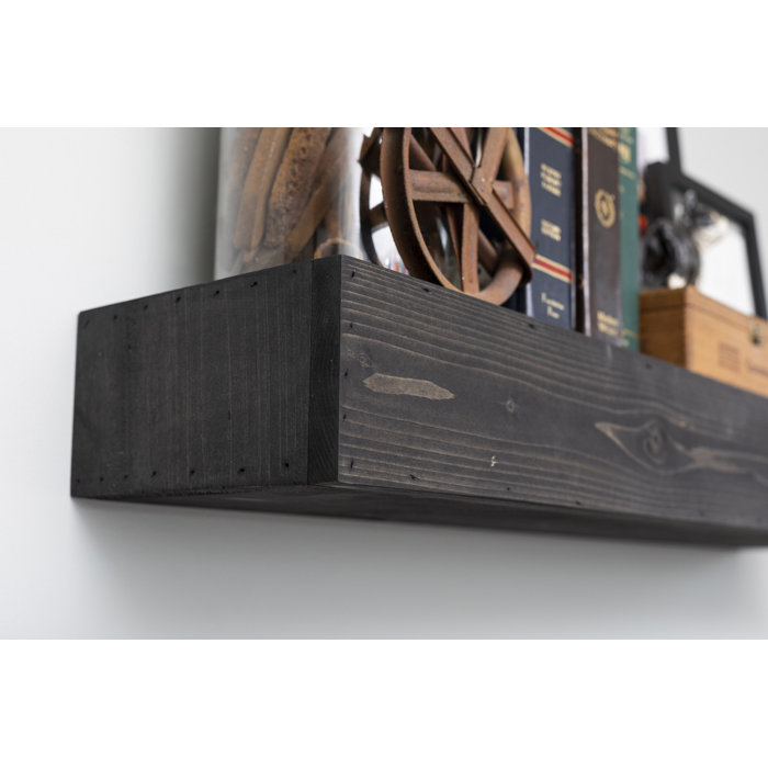 Three Posts™ Elin Pine Solid Wood Floating Shelf & Reviews Wayfair